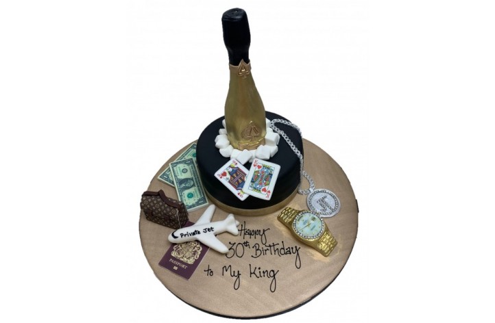 Champagne & Accessories Cake